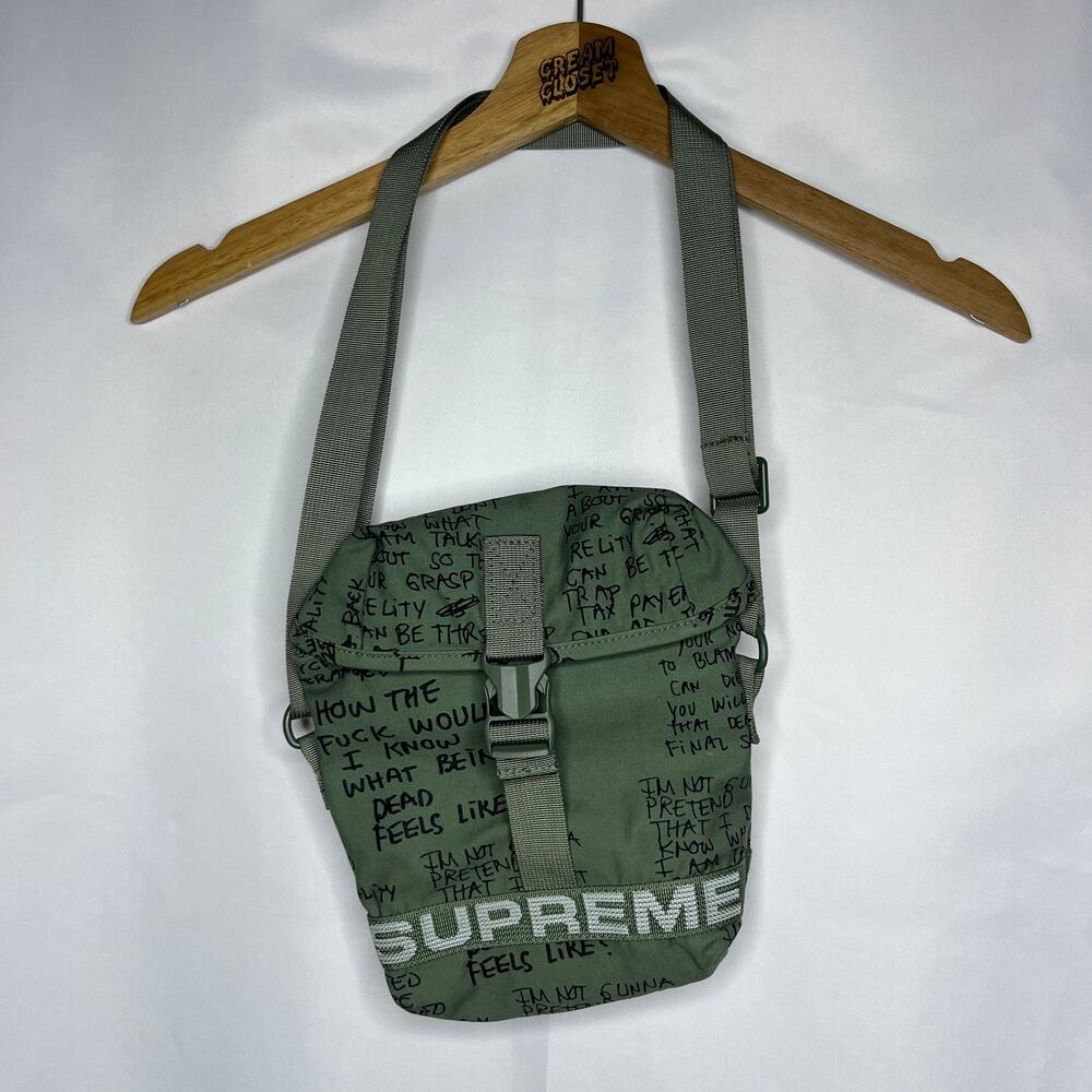 SS23 2023 Supreme NYC Gonz Field Olive All Over Print Side Crossbody Bag
